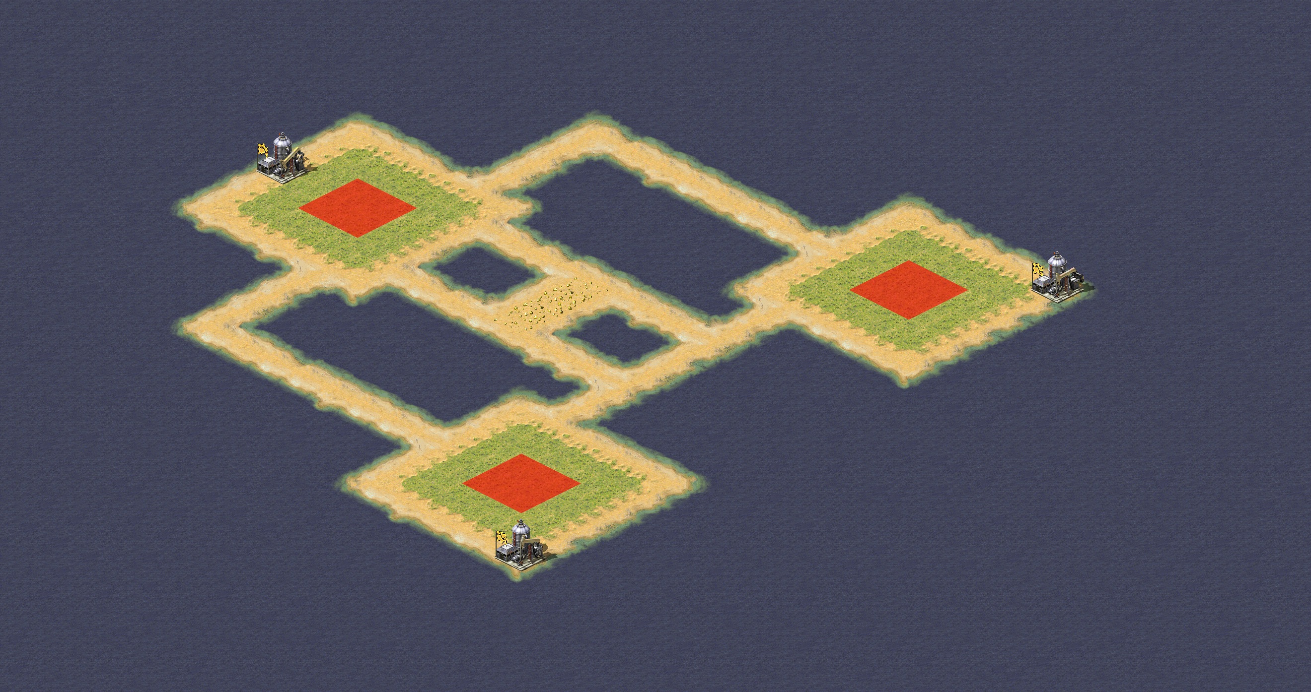 Rendered map: Patch of Land 1v2
