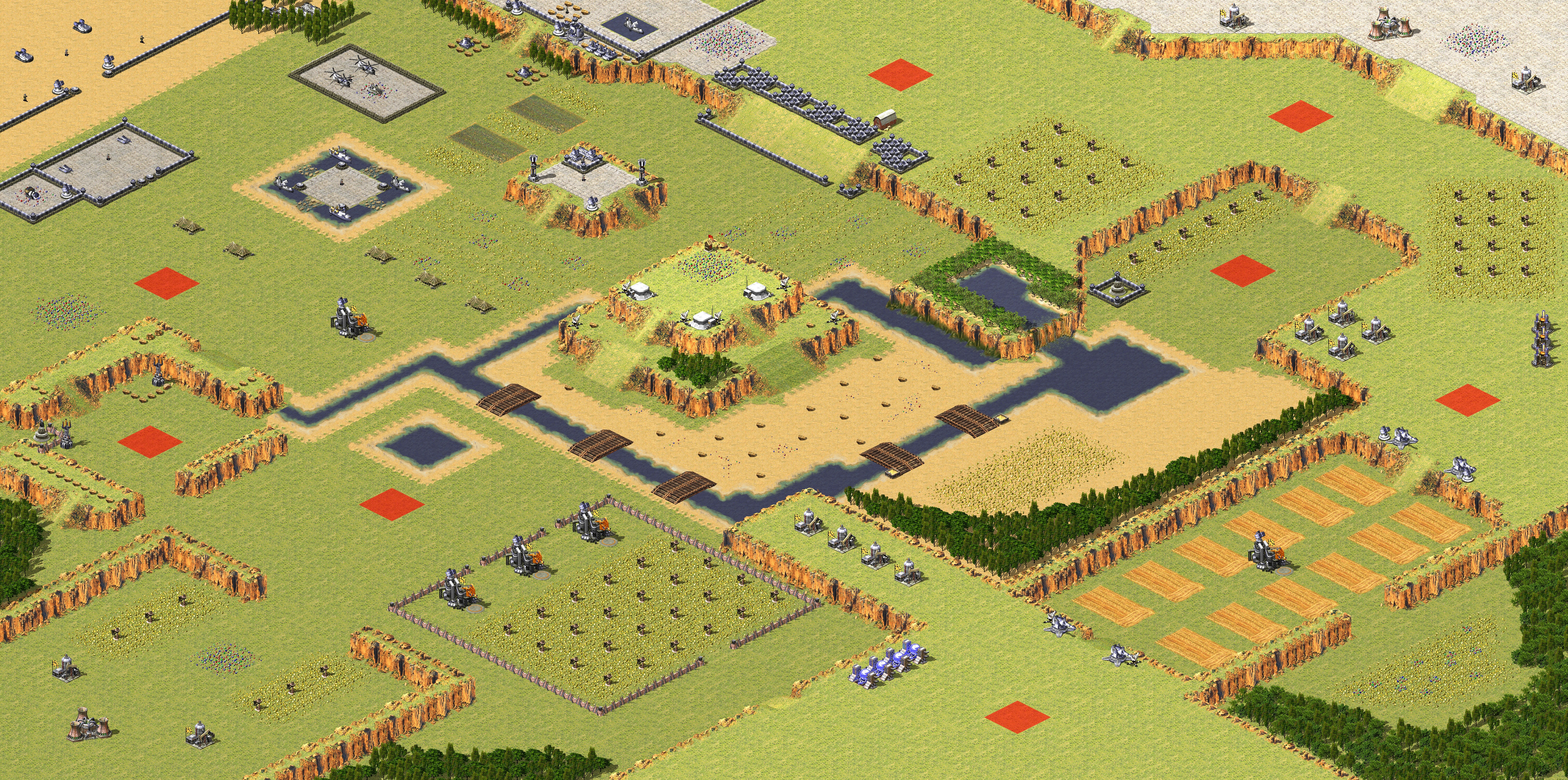 Rendered map: Qi Mountain March 4v4 No Tech