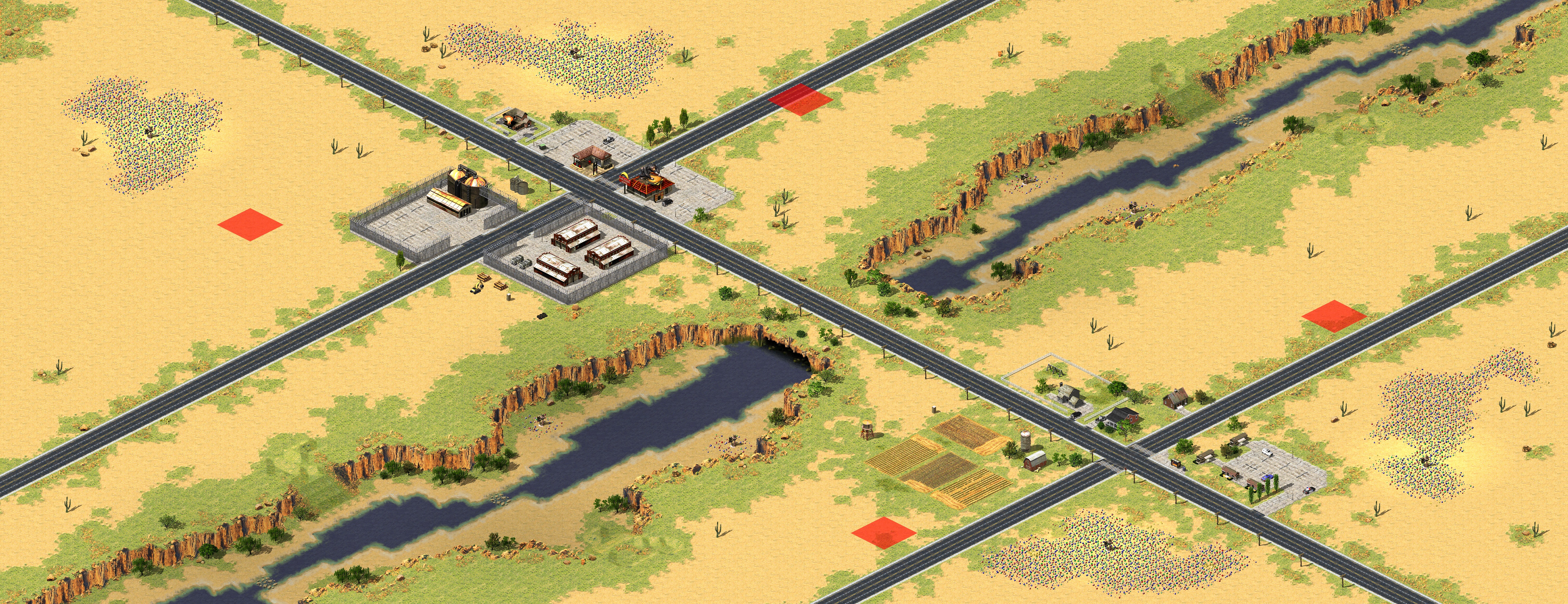 Rendered map: 乡村乐  富矿版