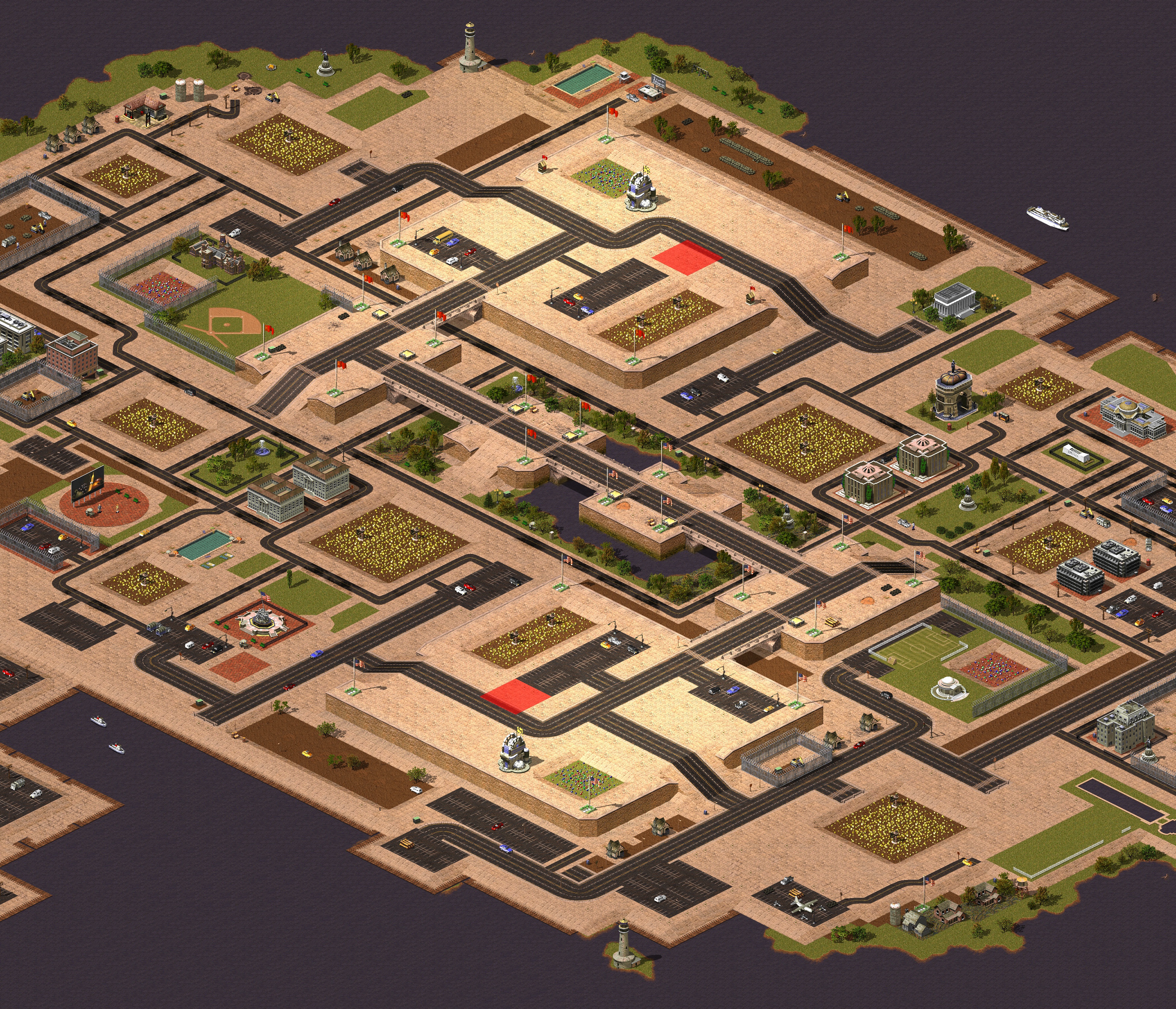 Rendered map: 新周赛-城市军港