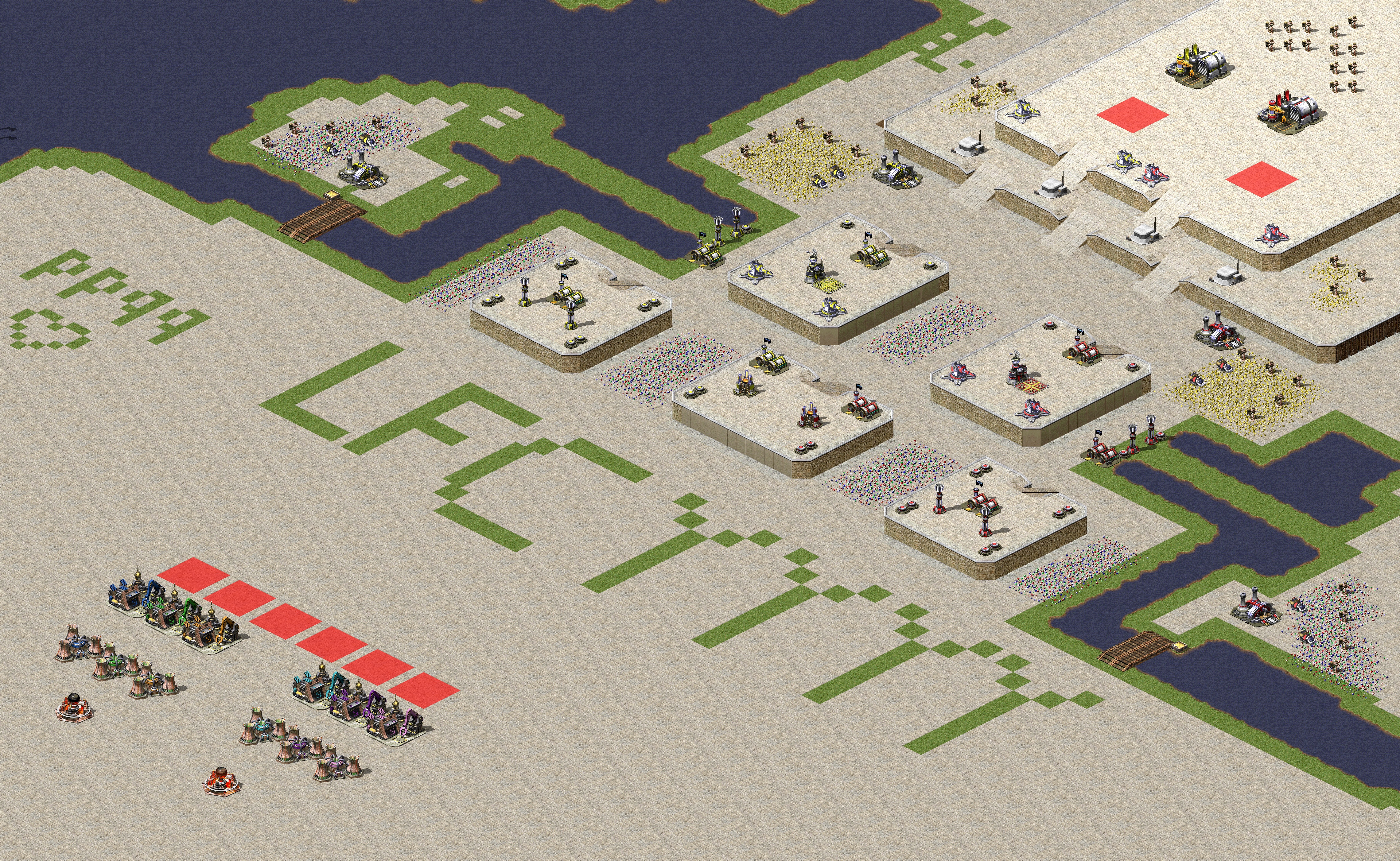 Rendered map: 2 Allied 6 Yuri Iron Curtain Reverse