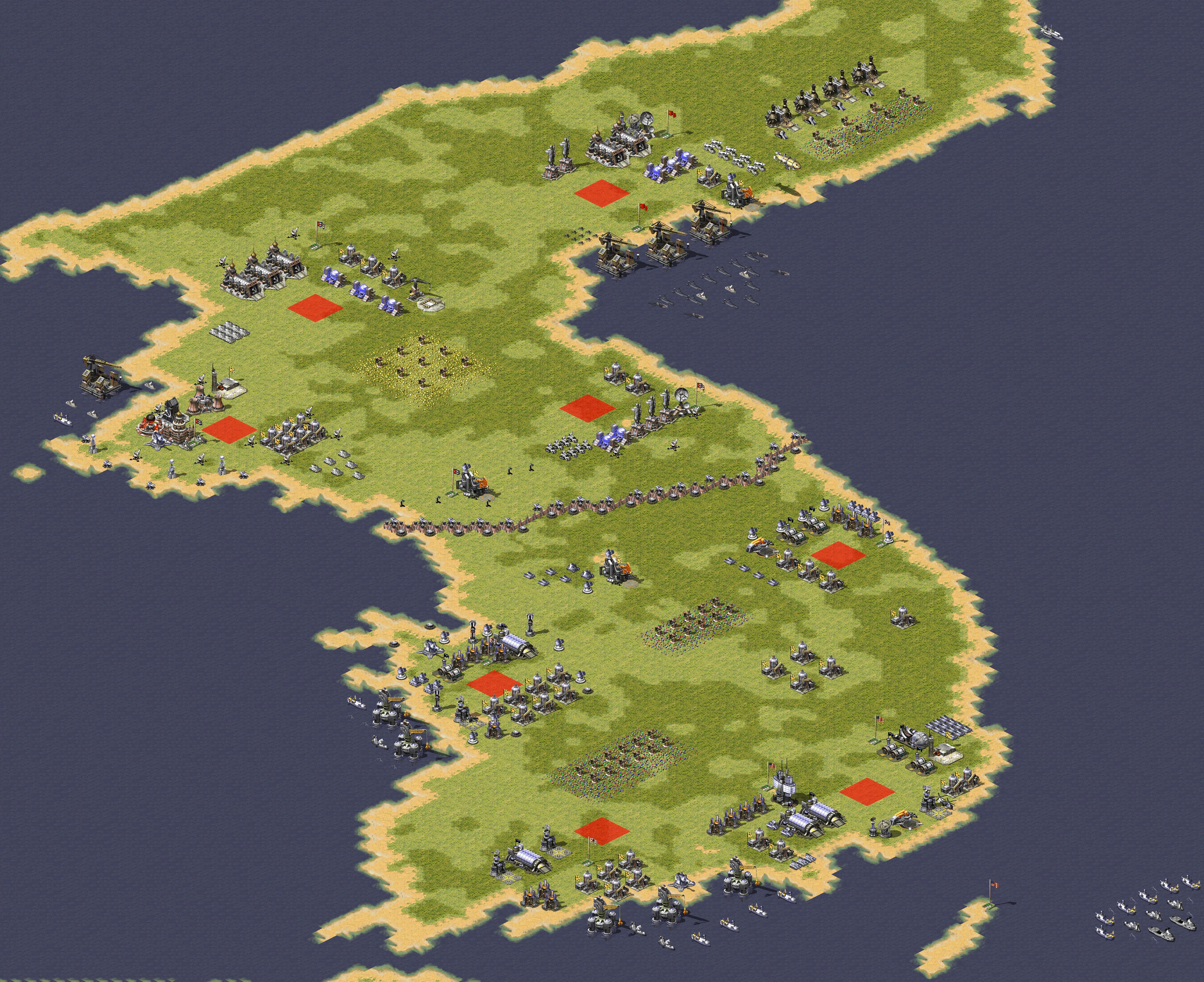 Rendered map: Peninsula Showdown 4v4