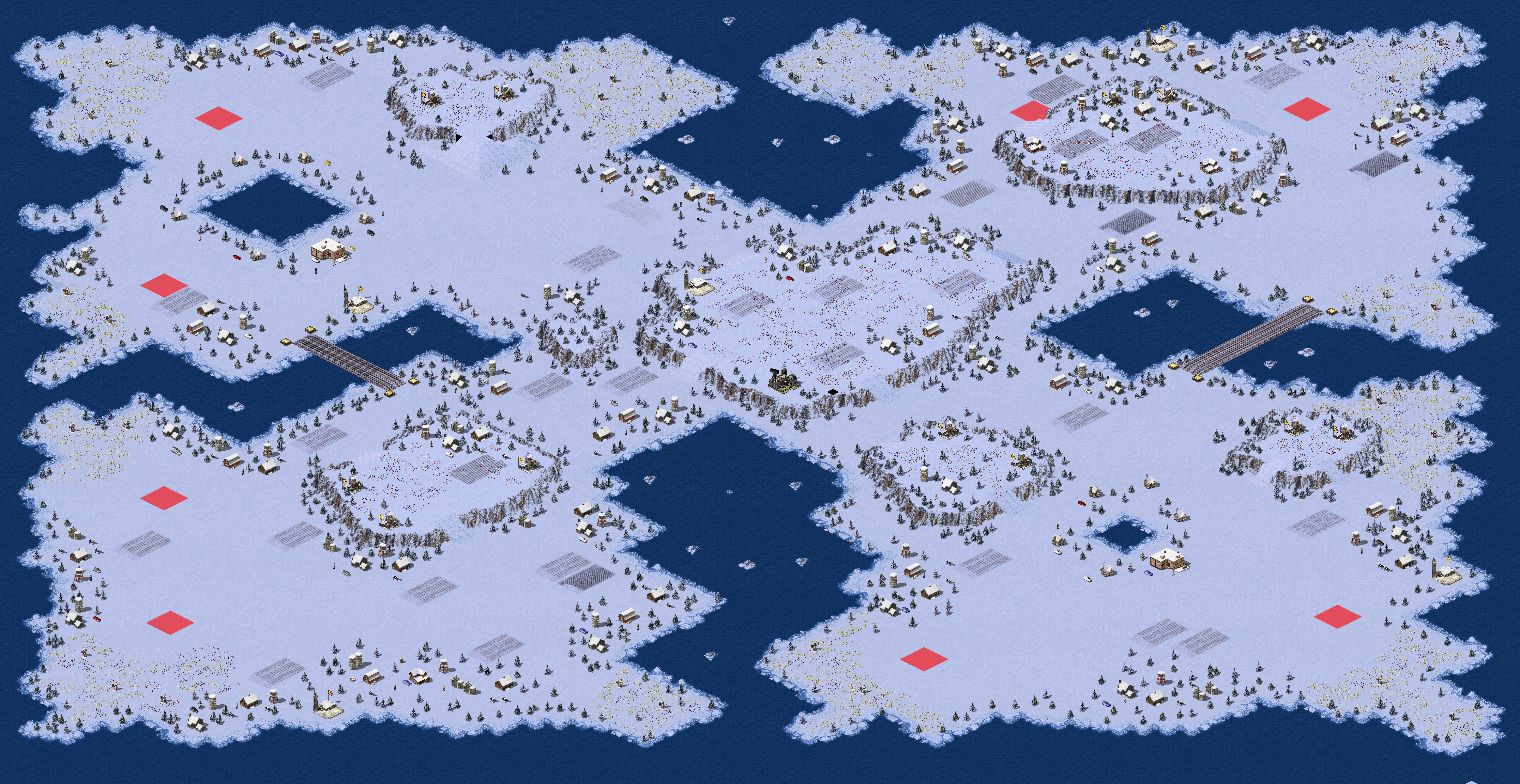 Rendered map: Snow Island