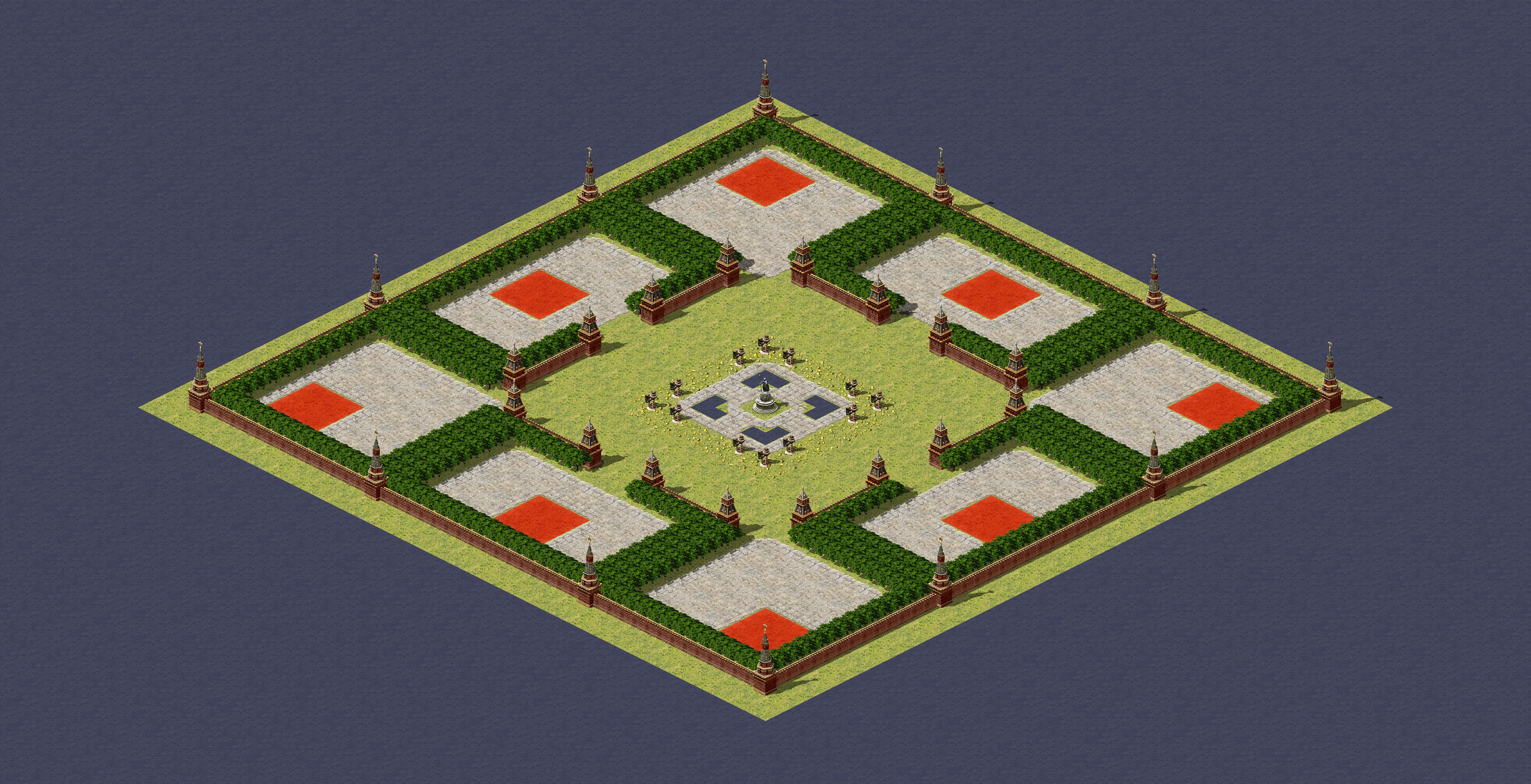 Rendered map: One Walled Patch Per Player (Forest)