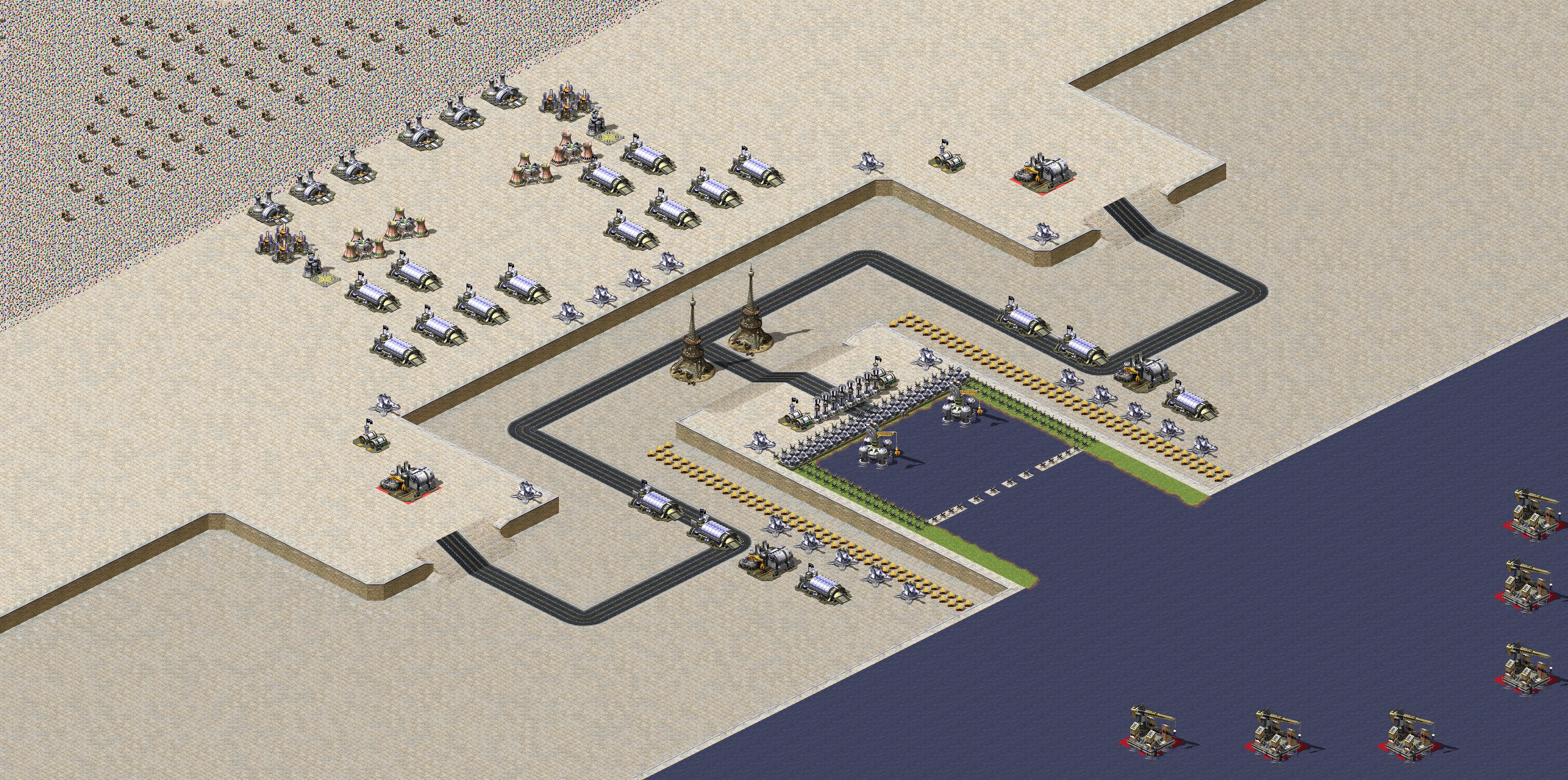 Rendered map: 2 Allied 6 Yuri Crossfire