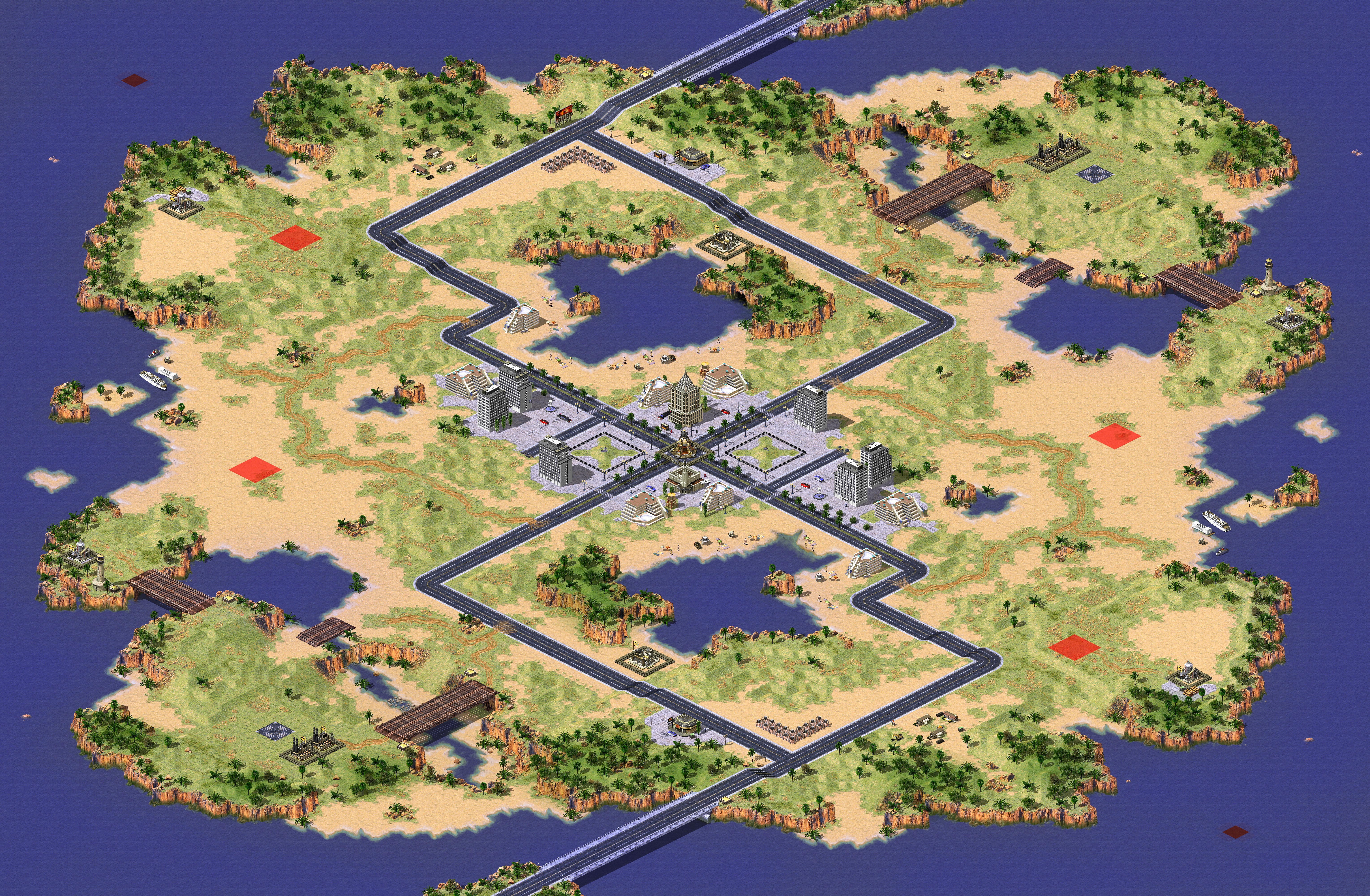 Rendered map: Nexus City