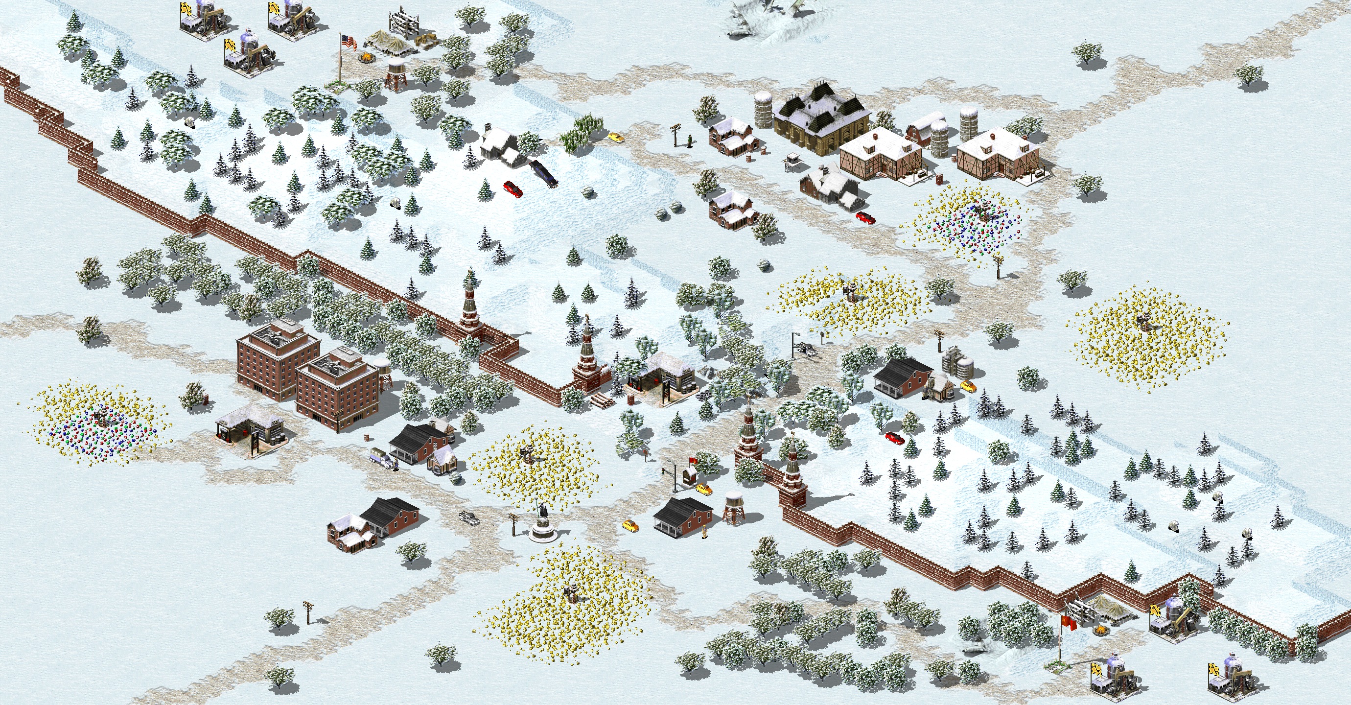 Rendered map: 【1v1】雪国小镇