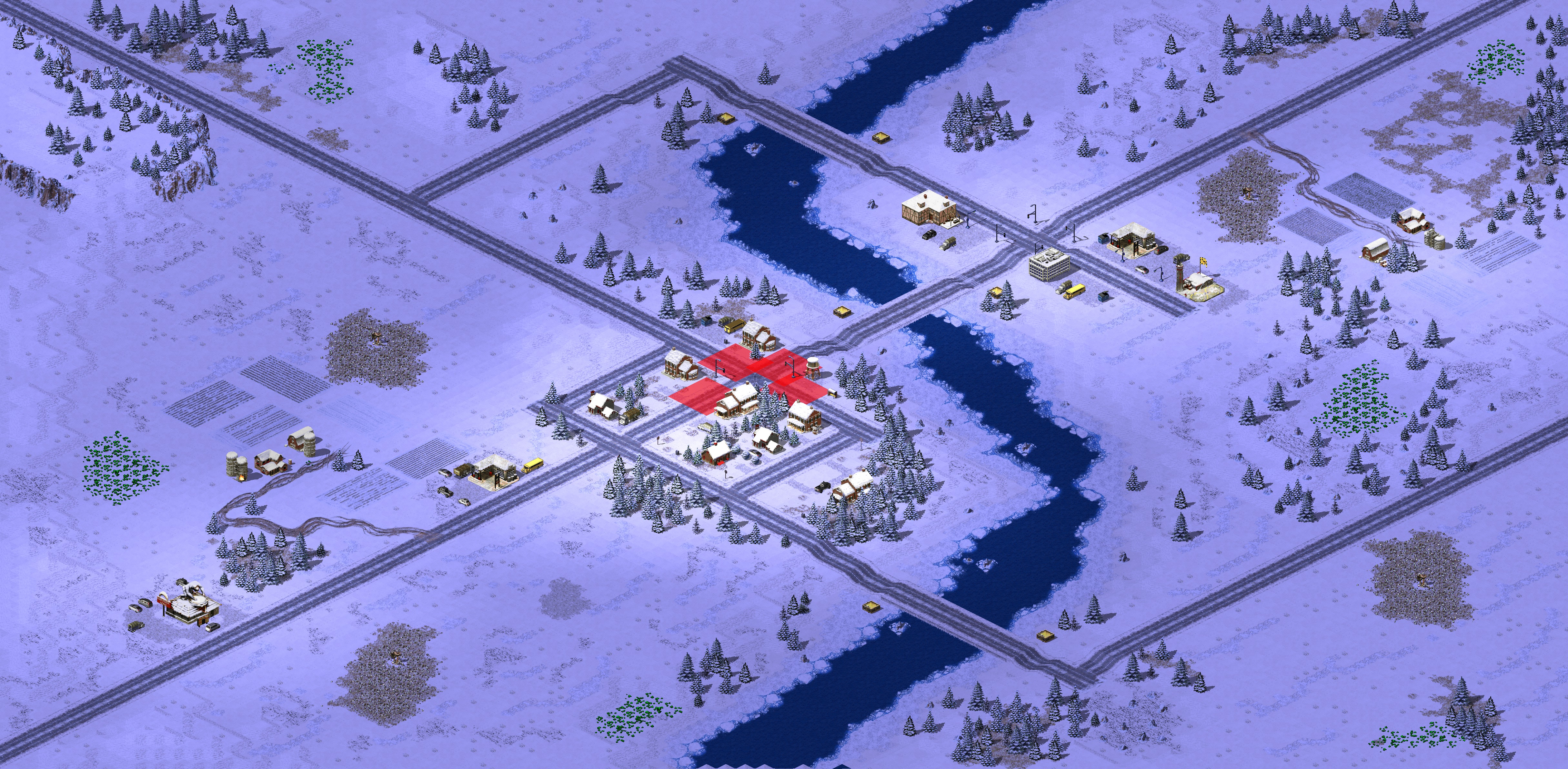 Rendered map: Montana DMZ (Land Rush)