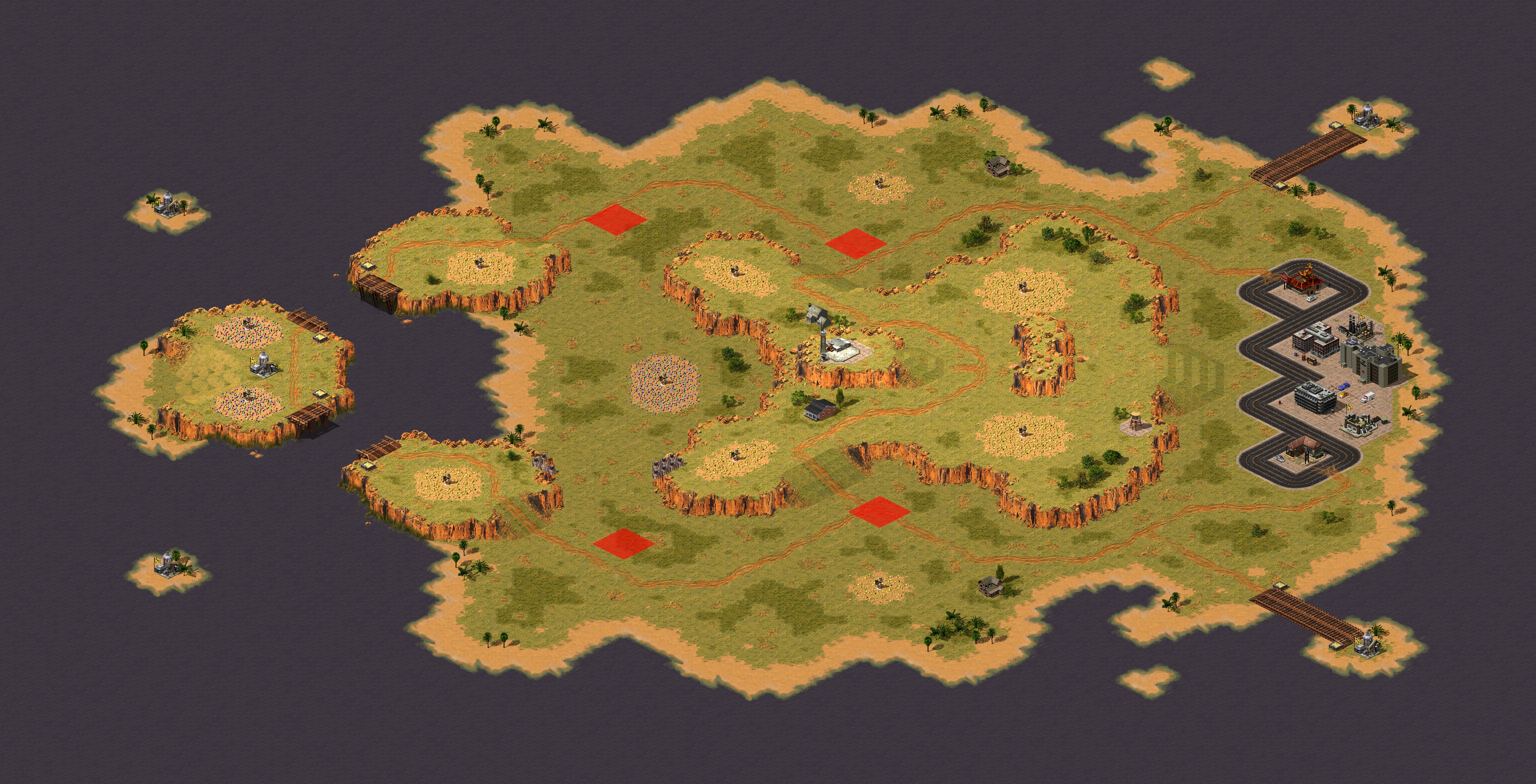 Rendered map: 热带战术2v2