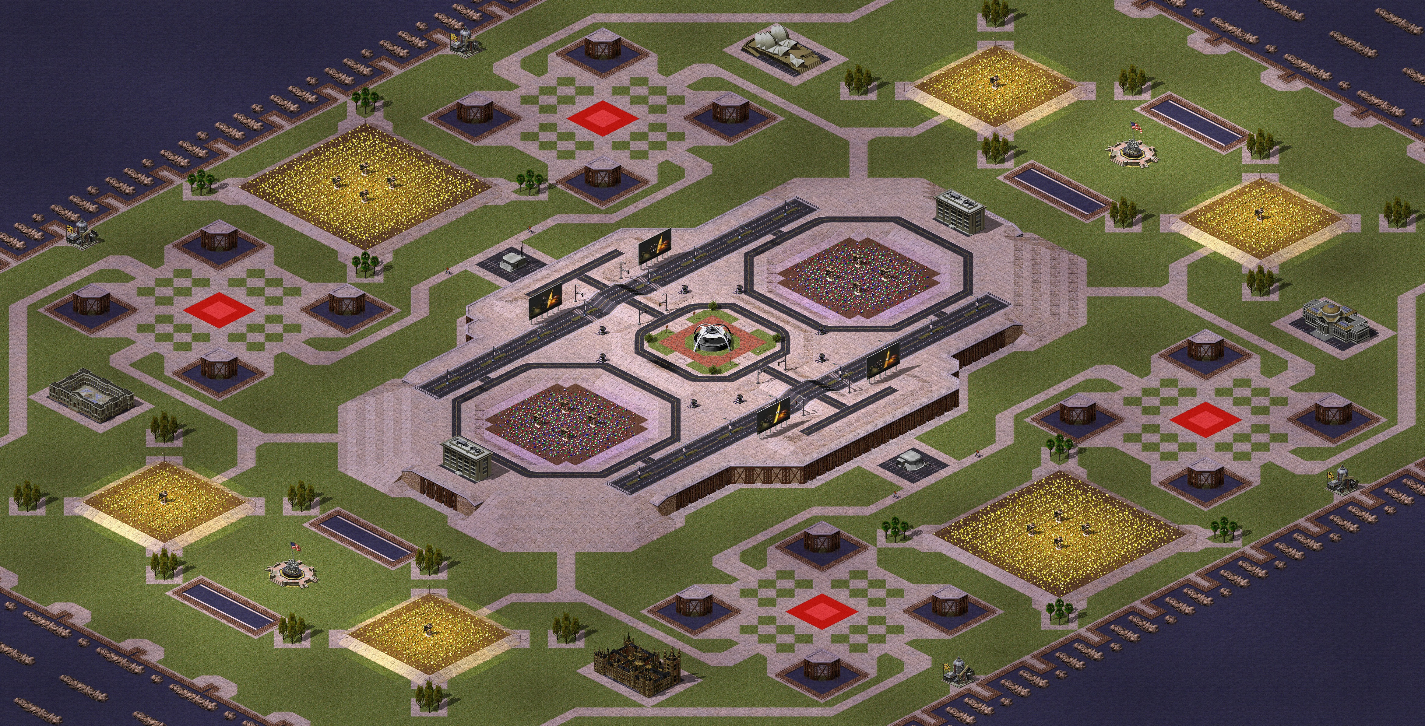 Rendered map: (4) Tournament Tower Retro