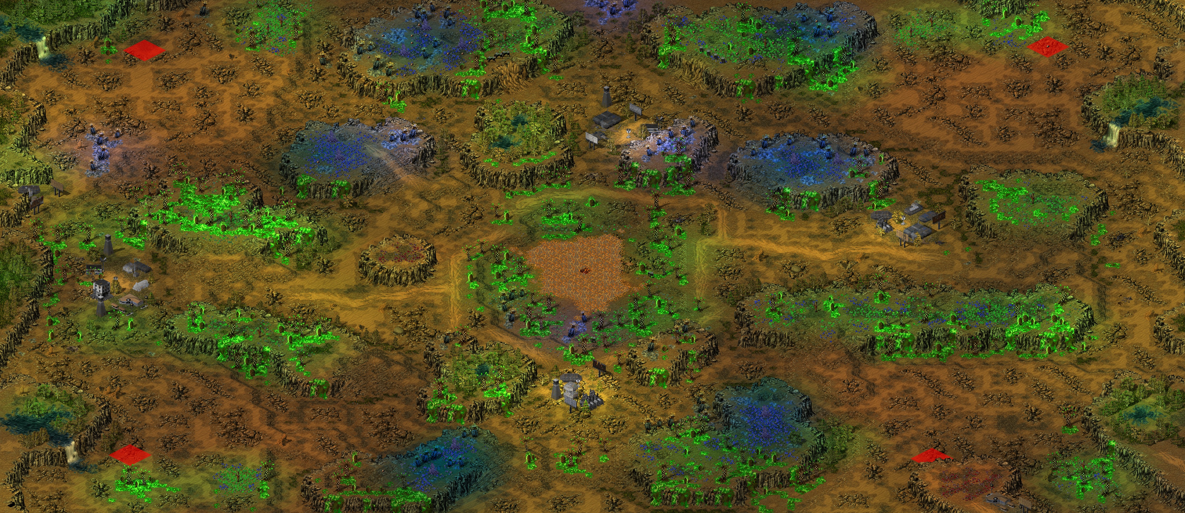 Rendered map: Cracks in the Sand