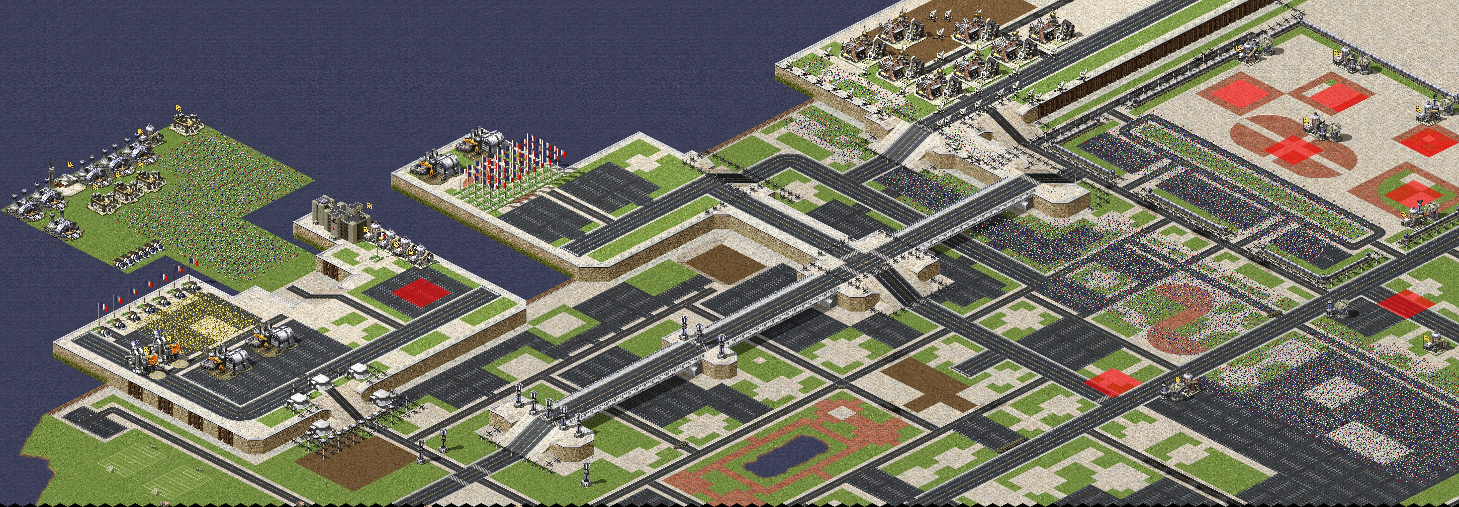 Rendered map: 1 Allied 7 Yuri Big Apple