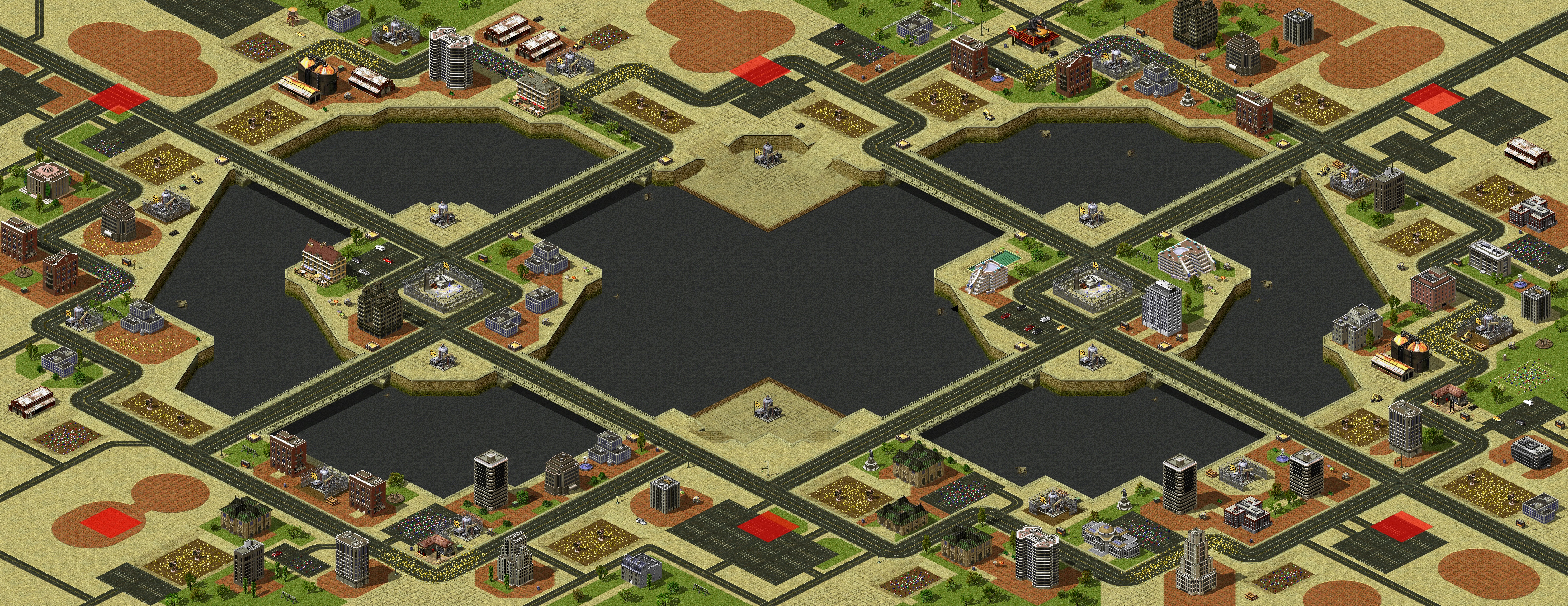 Rendered map: Streets of Gold