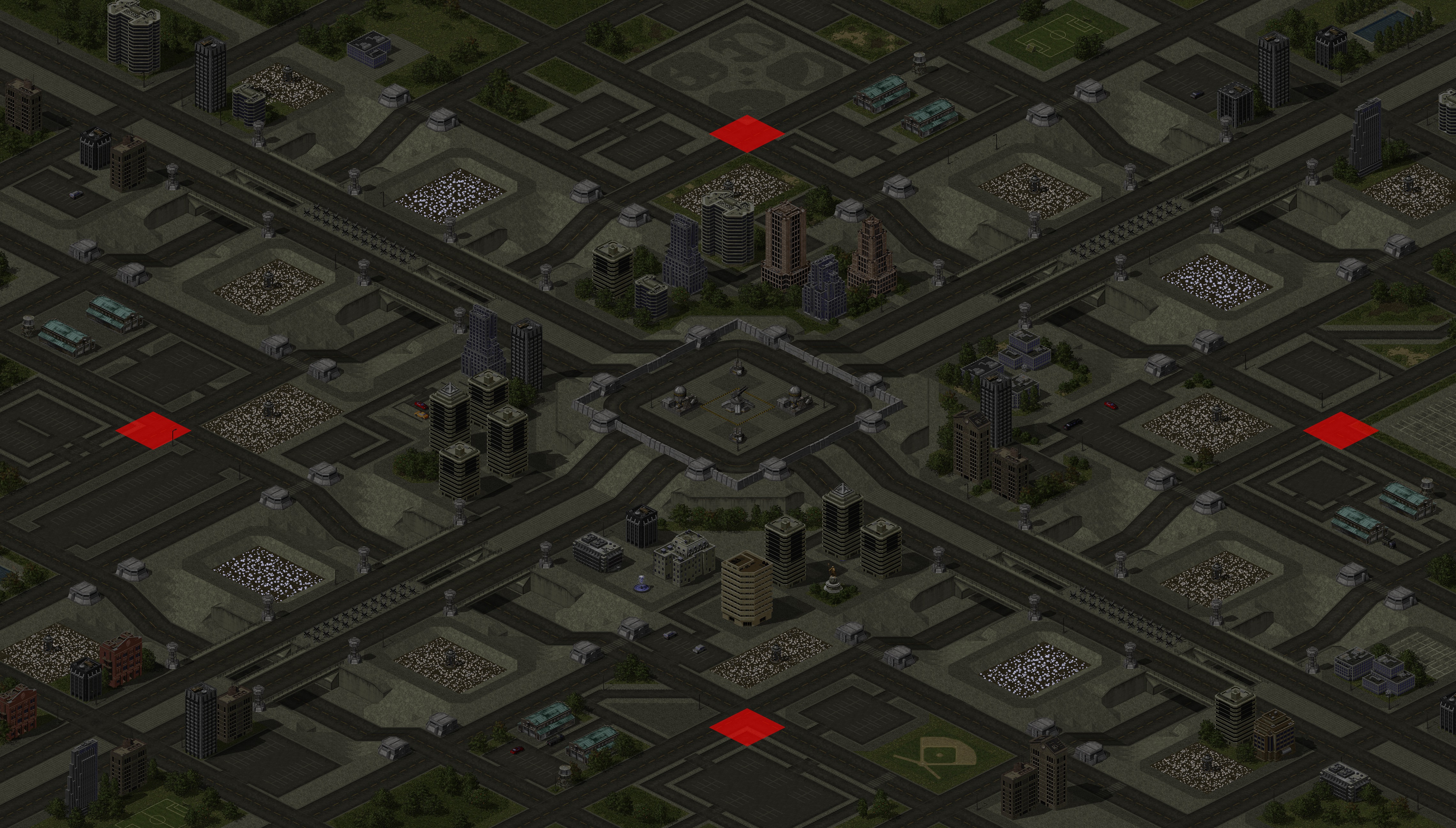 Rendered map: Downtown, Cityville