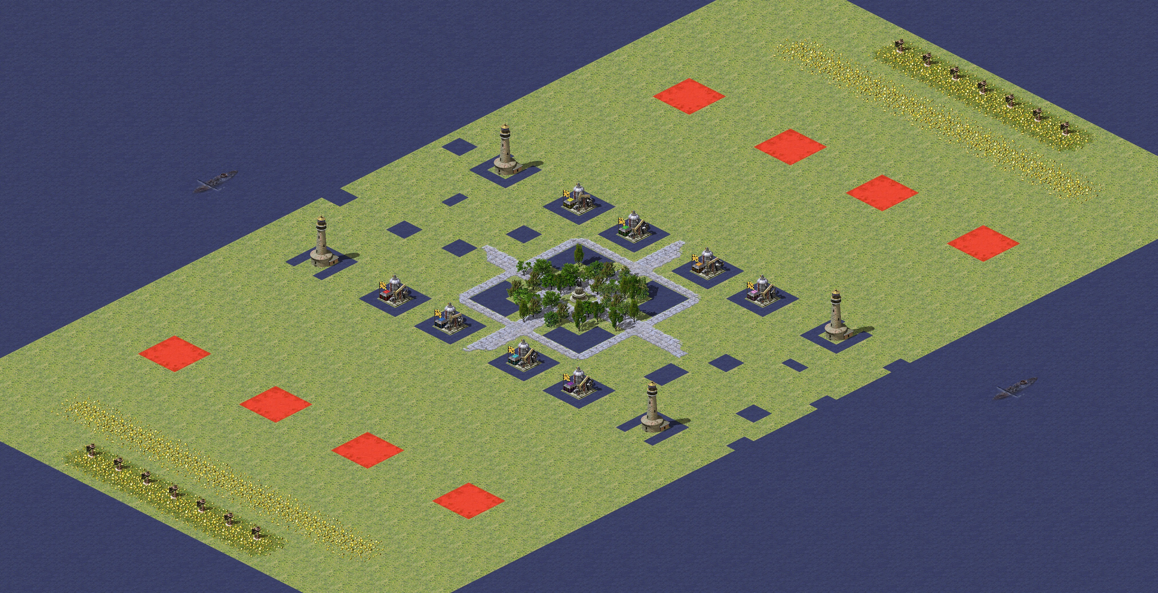 Rendered map: Isolated Island Duel (4v4)