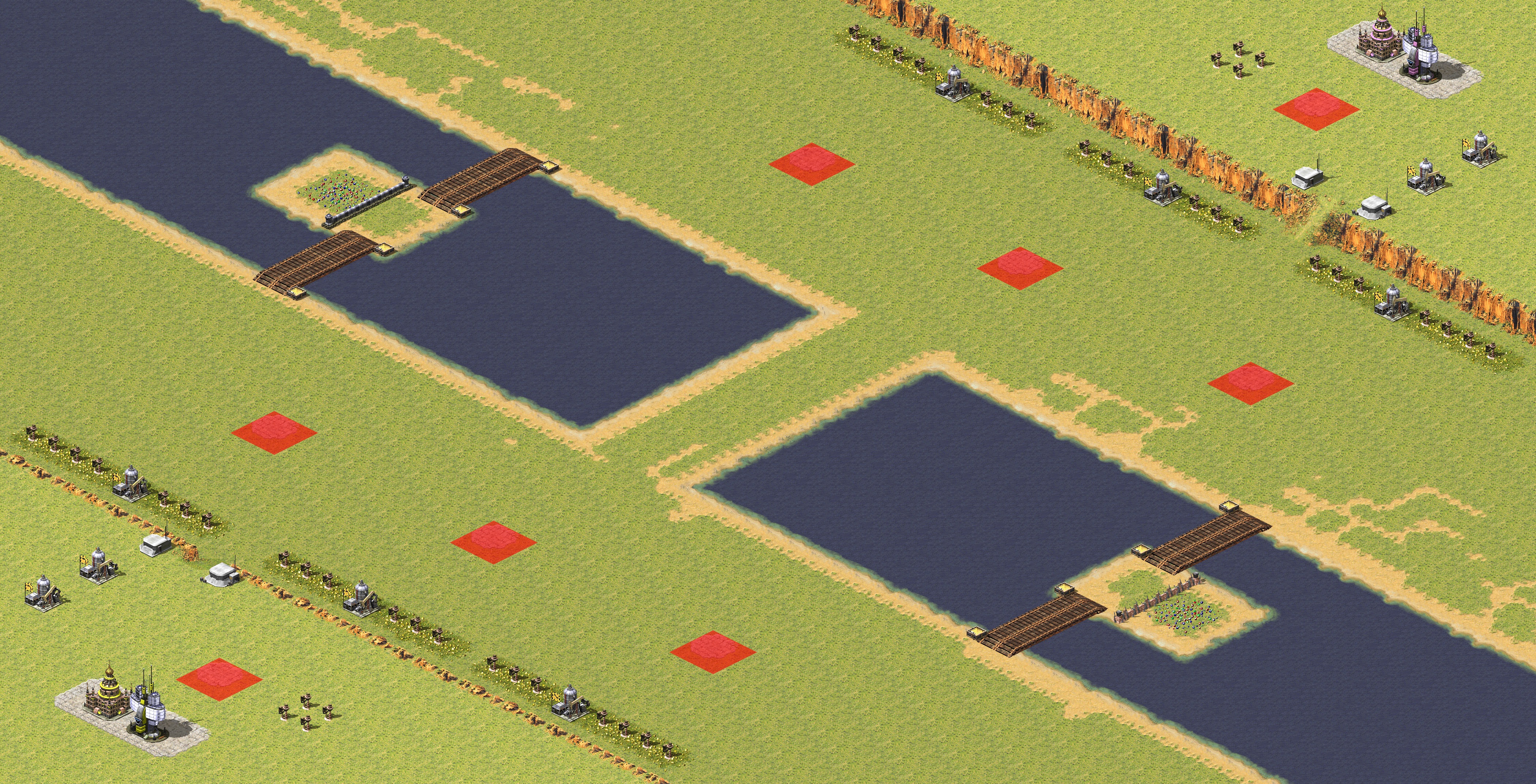 Rendered map: 4v4 One in Back - Bridge