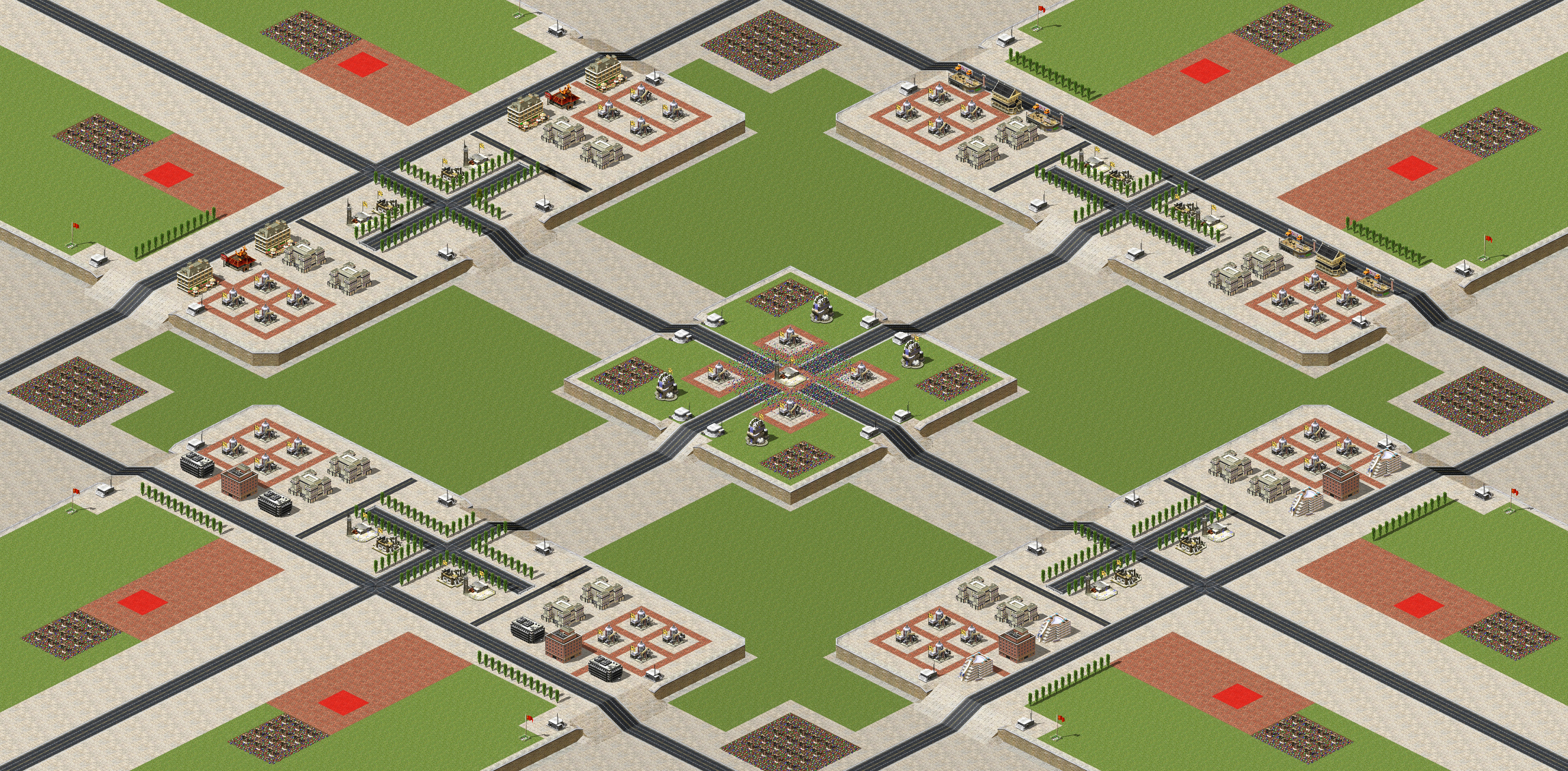 Rendered map: Many Roads