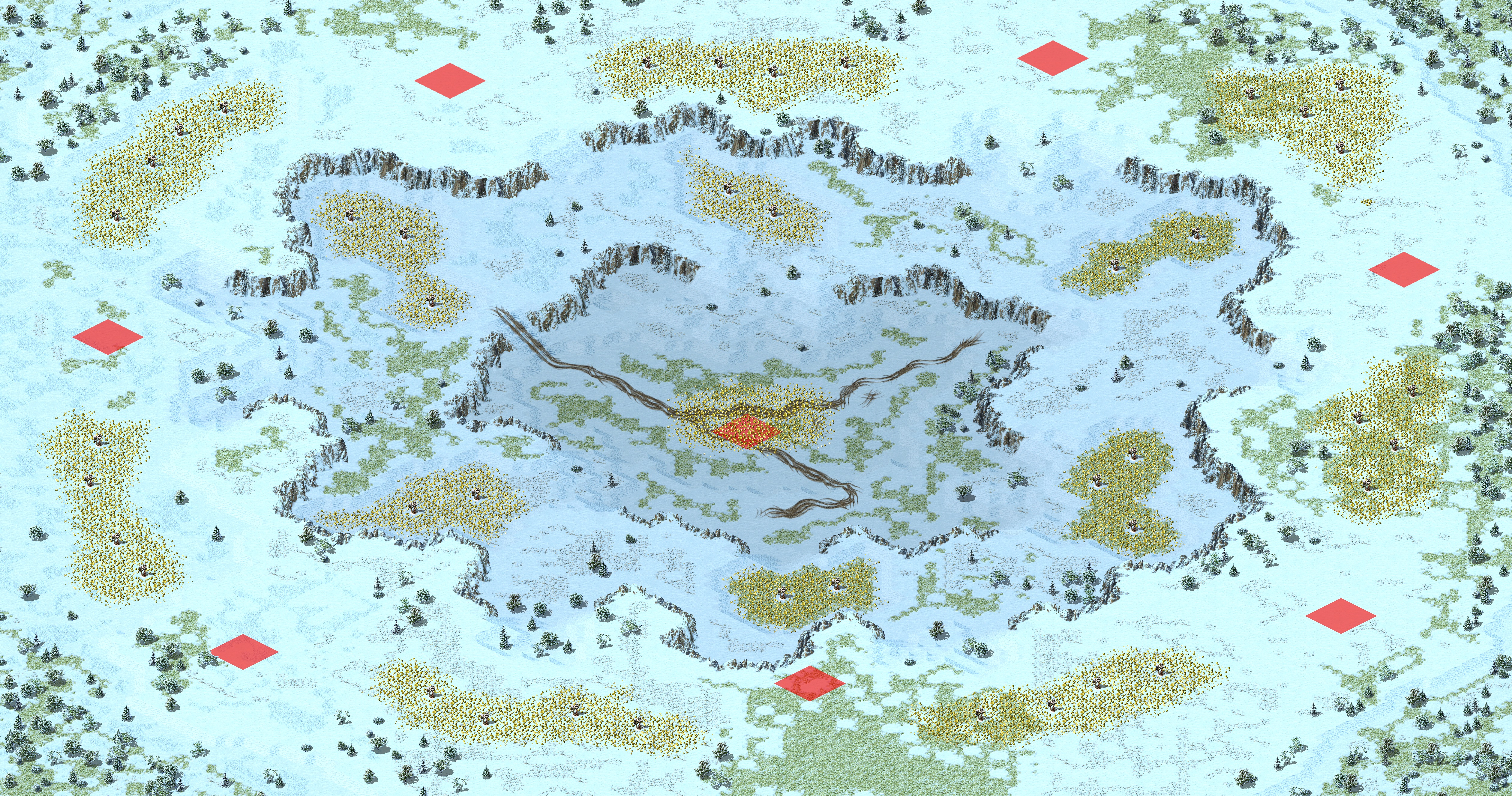 Rendered map: Golden Auspicious Snow