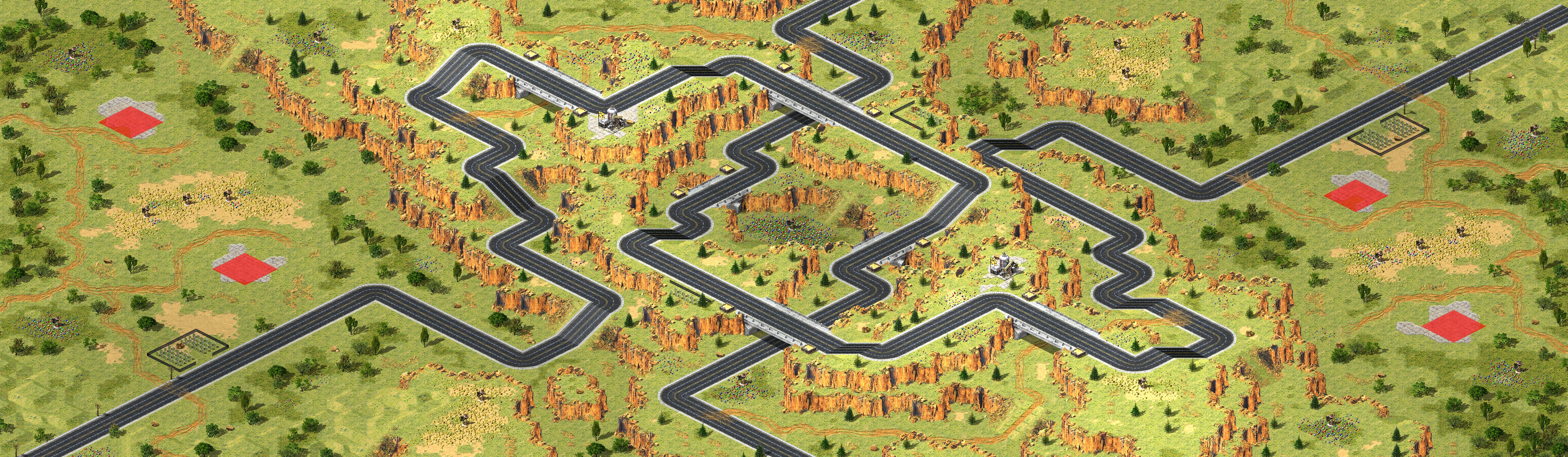 Rendered map: Fork Road